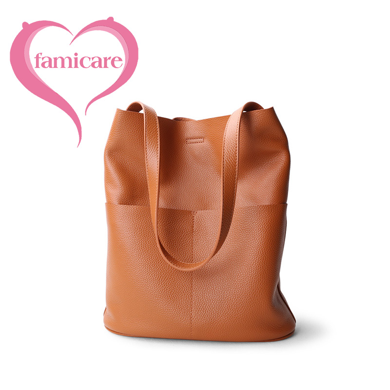 Women Bags With Laptop Compartment - Women Cowhide Genuine Real Leather Bucket