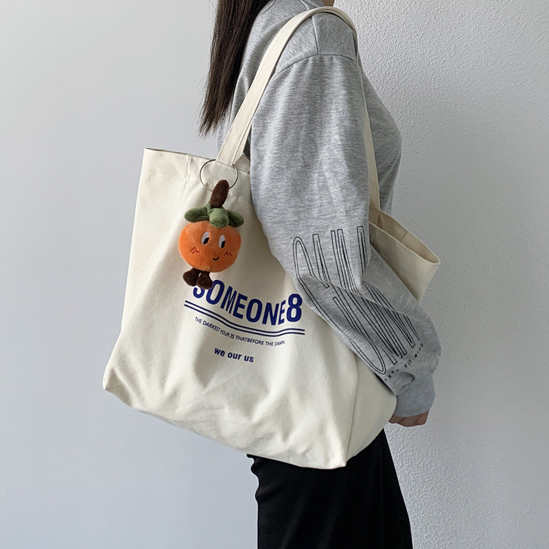 Women Bags With Laptop Compartment - Letter ins Canvas Bag Student Handbag