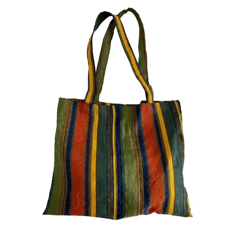 Women Bags Aldo - Ladies Bohemian Striped Linen Tote Bag