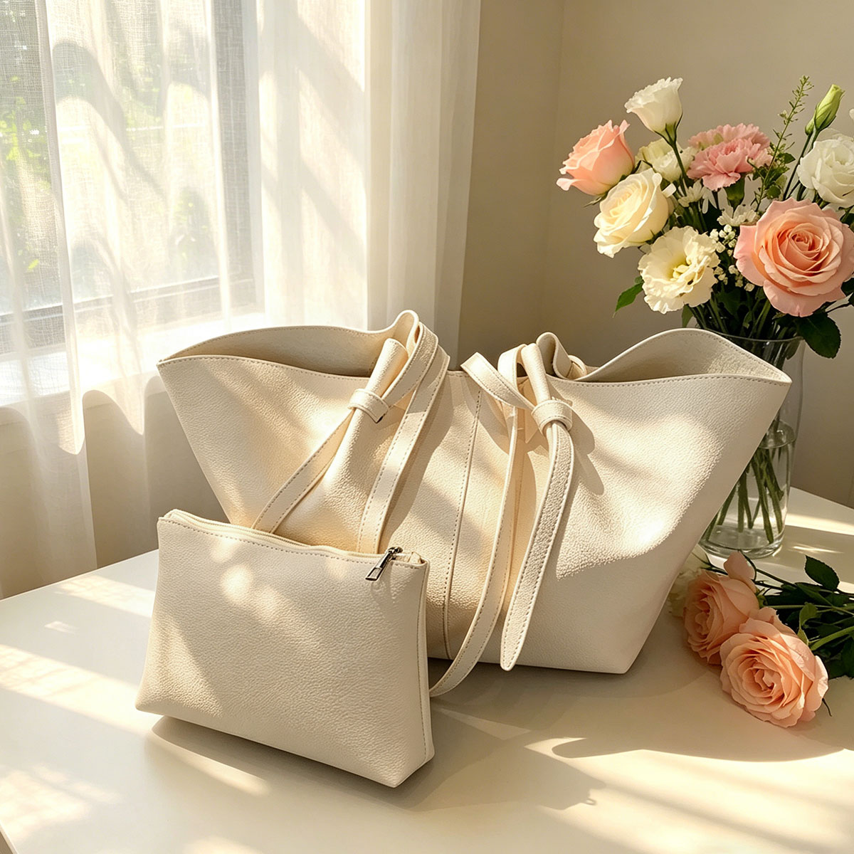 Women Bags Mk - Trendy Minimalist Large Capacity Fan-shaped Tote