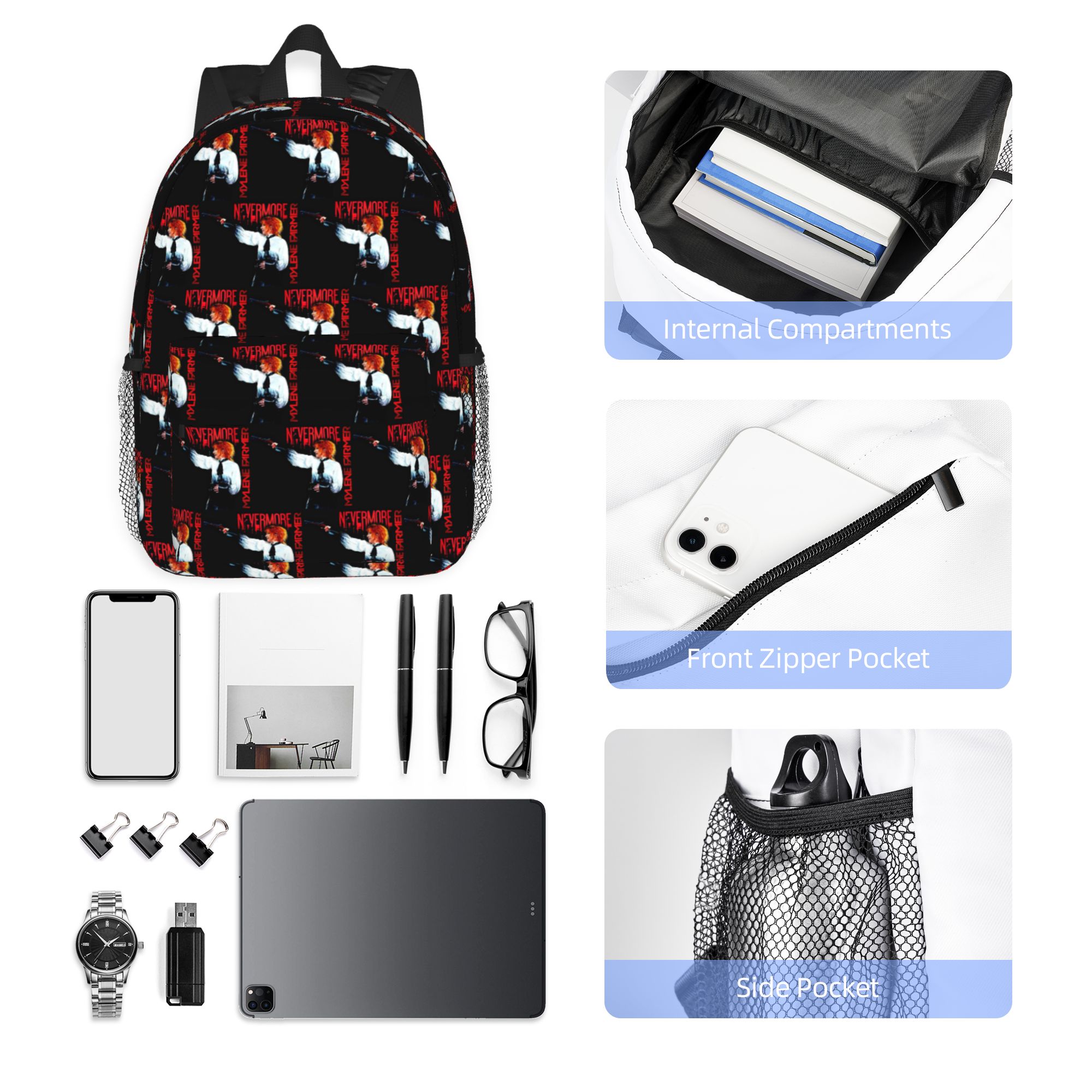Women Bags Farmers - Nevermore tour Libertine Mylene Farmer Backpack