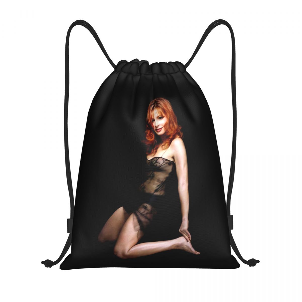 Women Bags Farmers - Custom Lovely Mylene Farmer Drawstring Backpack