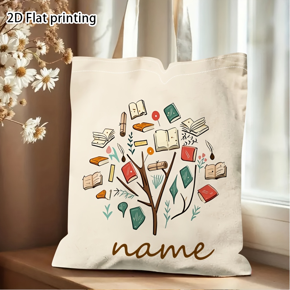 Women Bags Name - Personalized Book Theme Tote Bag for