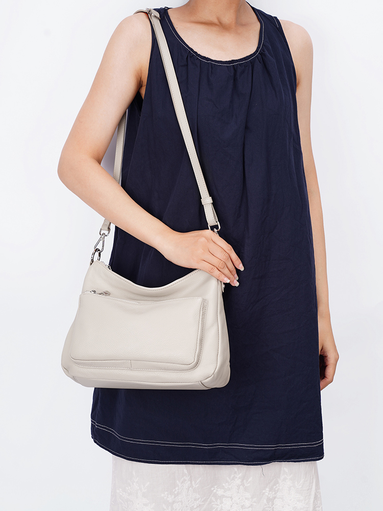 Zency Cowhide Leather Handbag  - Women Bags Grey review and price