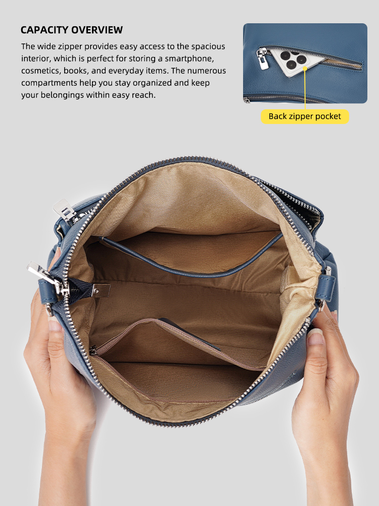 Zency Cowhide Leather Handbag  - Women Bags Grey review and price