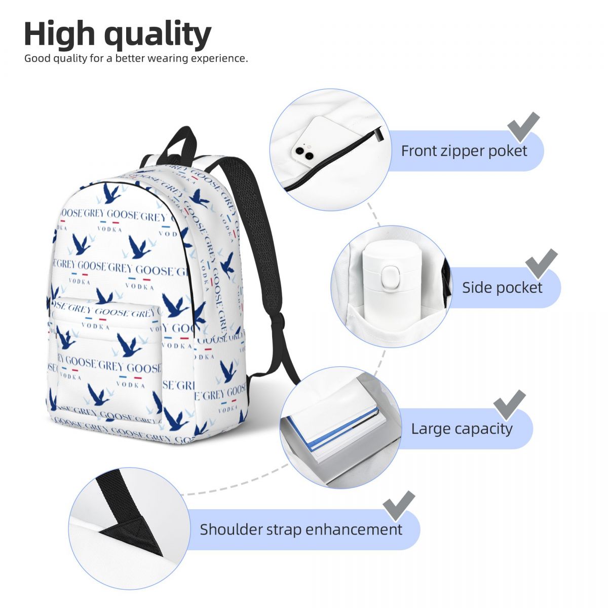 Grey Goose Vodka Student Backp - Women Bags Grey review and price