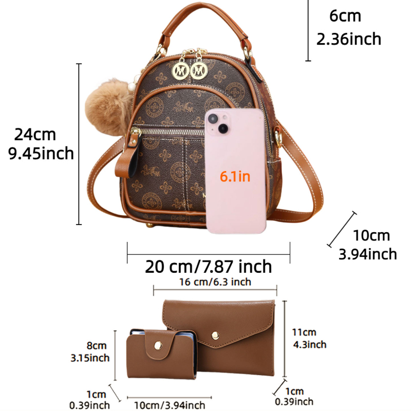3-piece women's bag set, light - Women Bags Luxury review and price