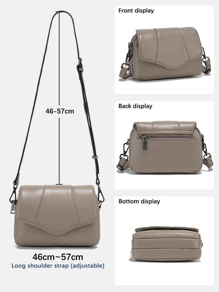 Zency Genuine Cowhide Leather  - Women Bags Grey review and price