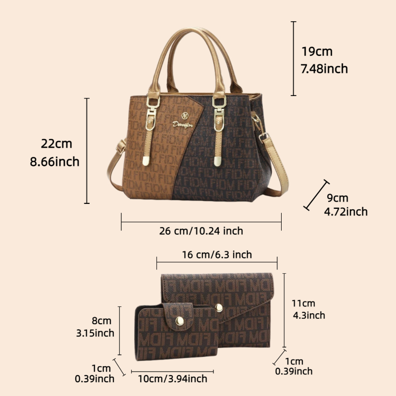 3-piece women's bag set, luxur - Women Bags Luxury review and price