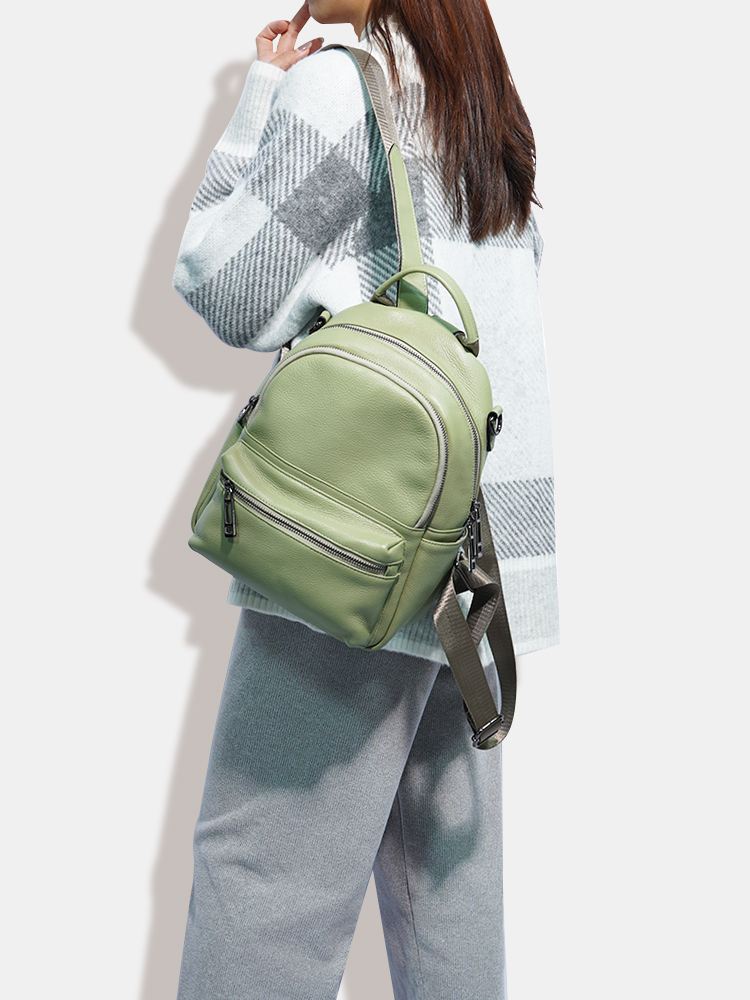 Zency Women Leather Backpack K - Women Bags Grey review and price