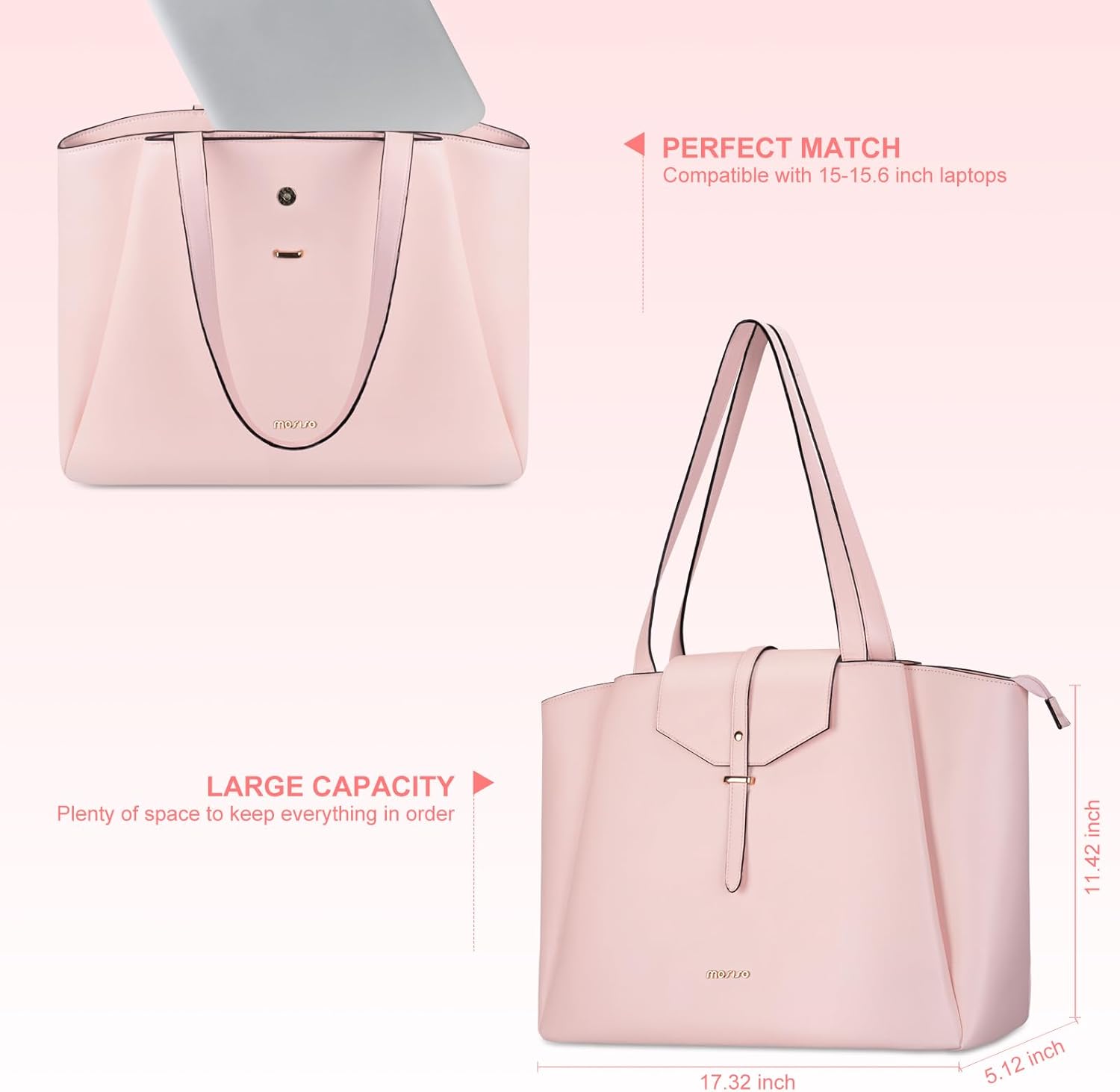 Laptop Tote Bag PU Leather Wom - Women Bags Pk review and price