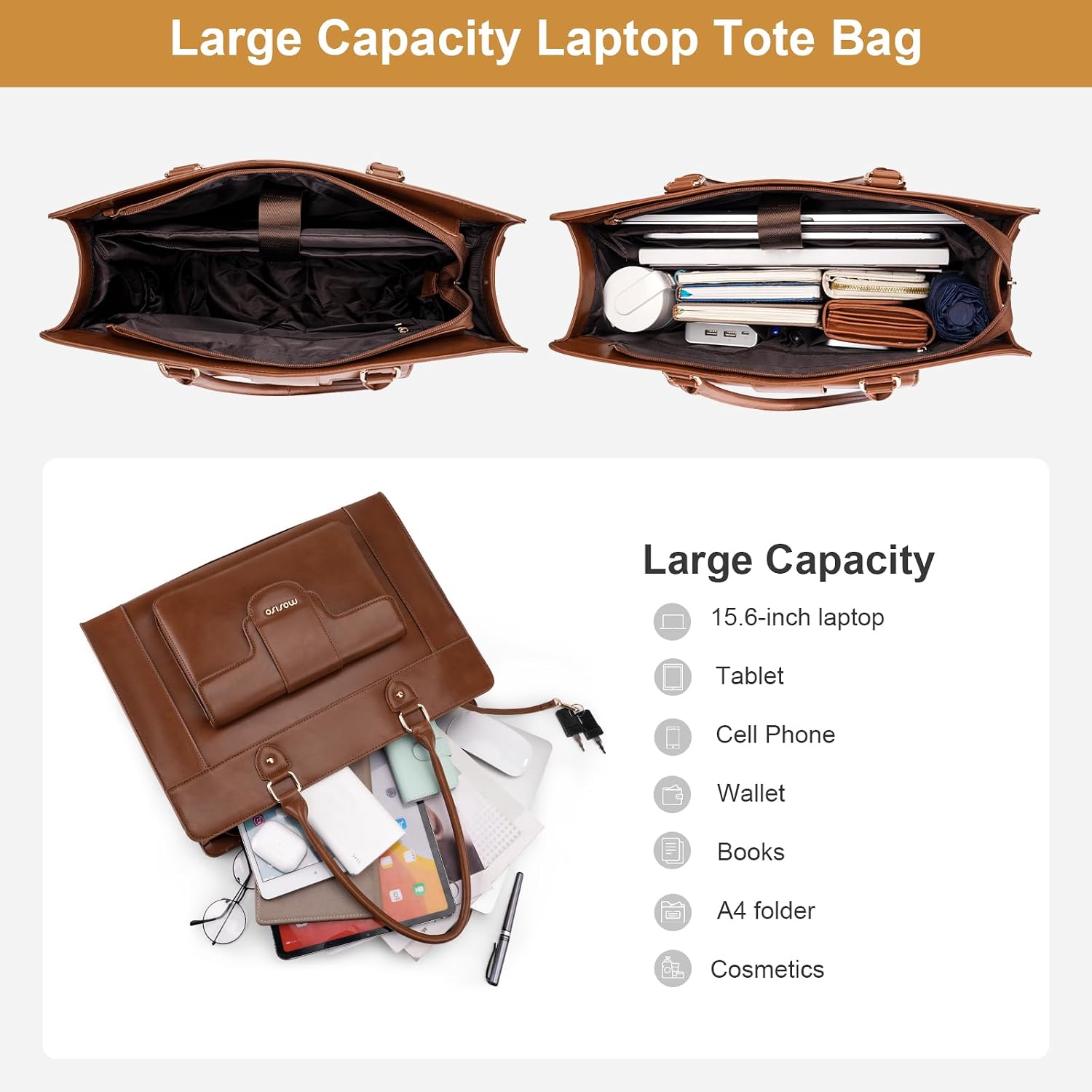 MOSISO Laptop Tote Bag for Wom - Women Bags With Laptop Compartment review and price