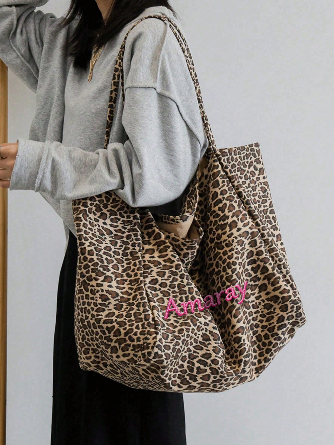 Custom Name Leopard Print Tote - Women Bags Name review and price