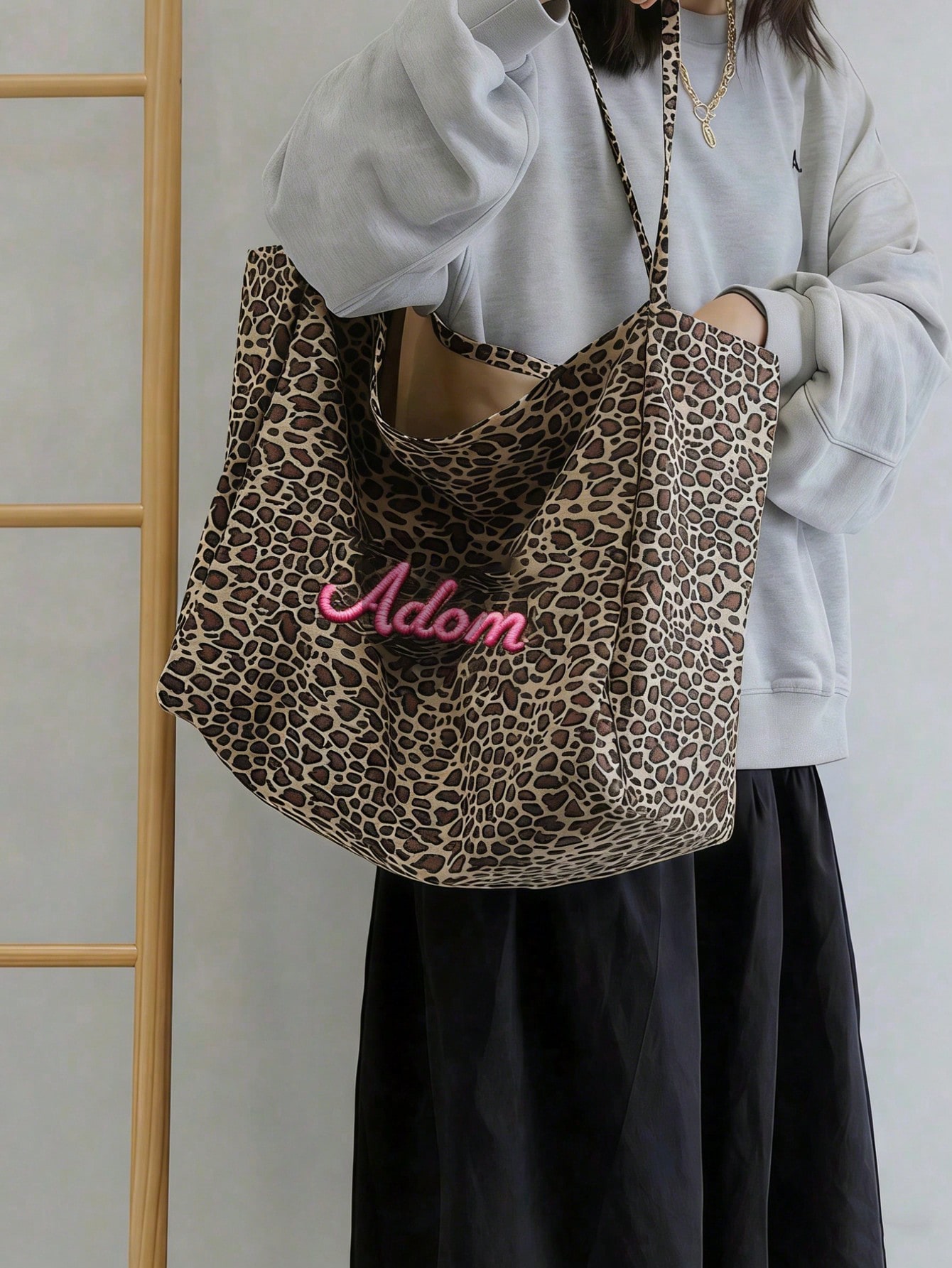 Custom Name Leopard Print Tote - Women Bags Name review and price