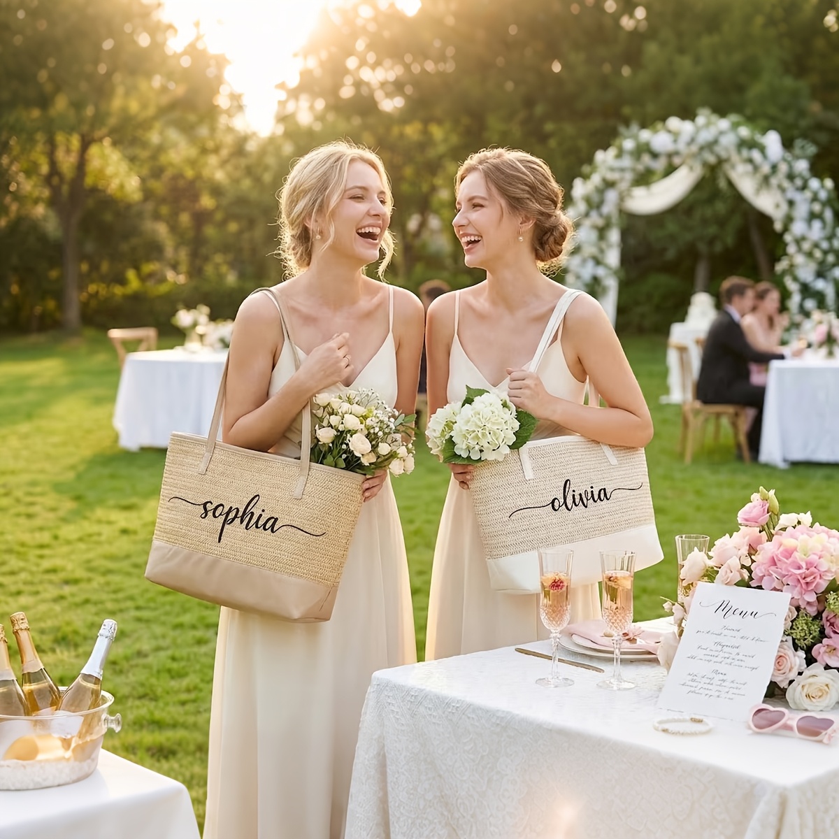 Custom Name Embroidered Straw  - Women Bags Name review and price