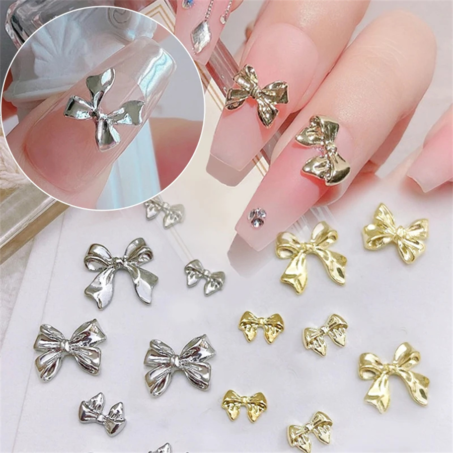 10pcs/Bag Metal 3D Bowknot Gre - Women Bags Grey review and price