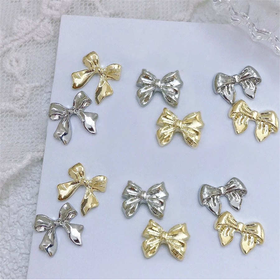 10pcs/Bag Metal 3D Bowknot Gre - Women Bags Grey review and price