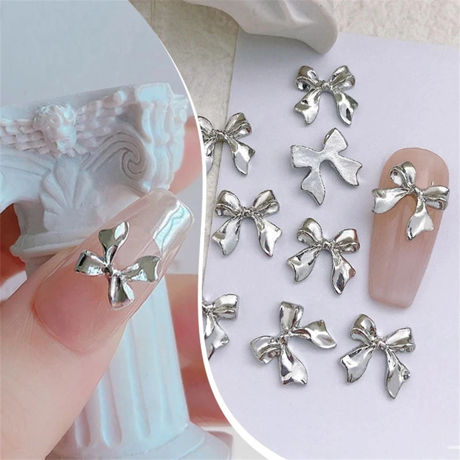 10pcs/Bag Metal 3D Bowknot Gre - Women Bags Grey review and price