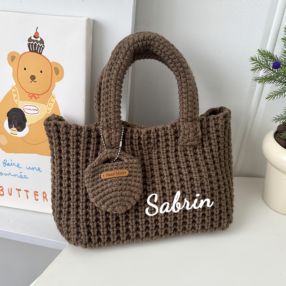 Custom Name Knitted Tote Bag W - Women Bags Name review and price